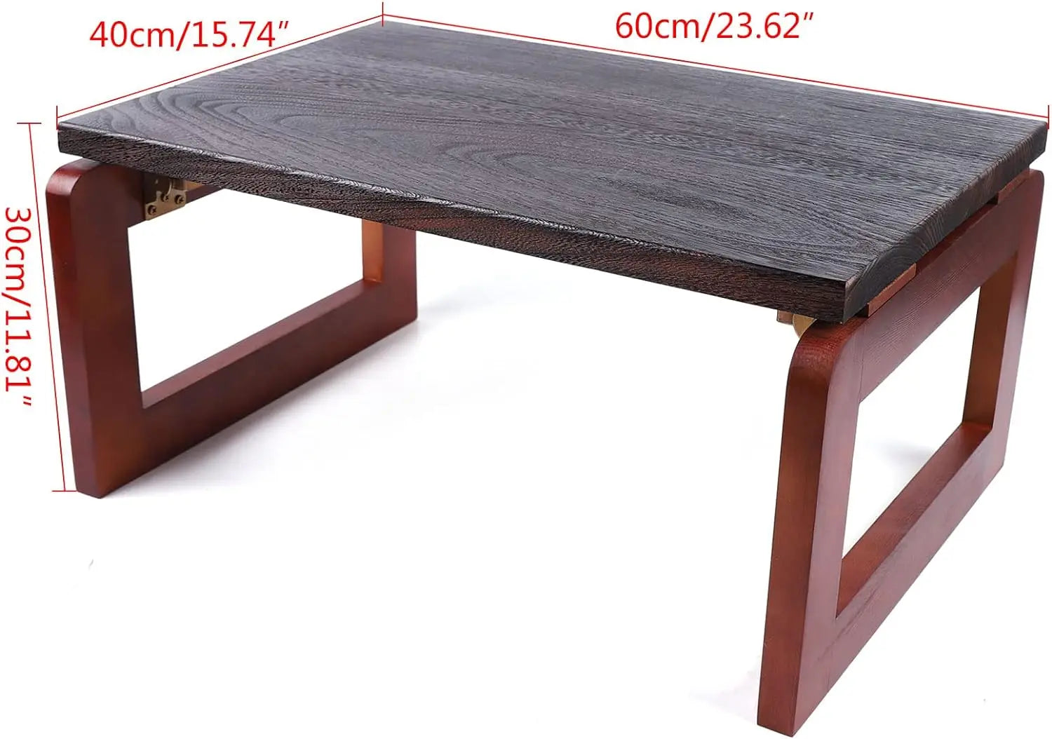 Foldable Coffee Table, Portable Bamboo Tea Table Wooden Low Table for Sitting on the Floor, 23.6X 15.7X 11.8Inch