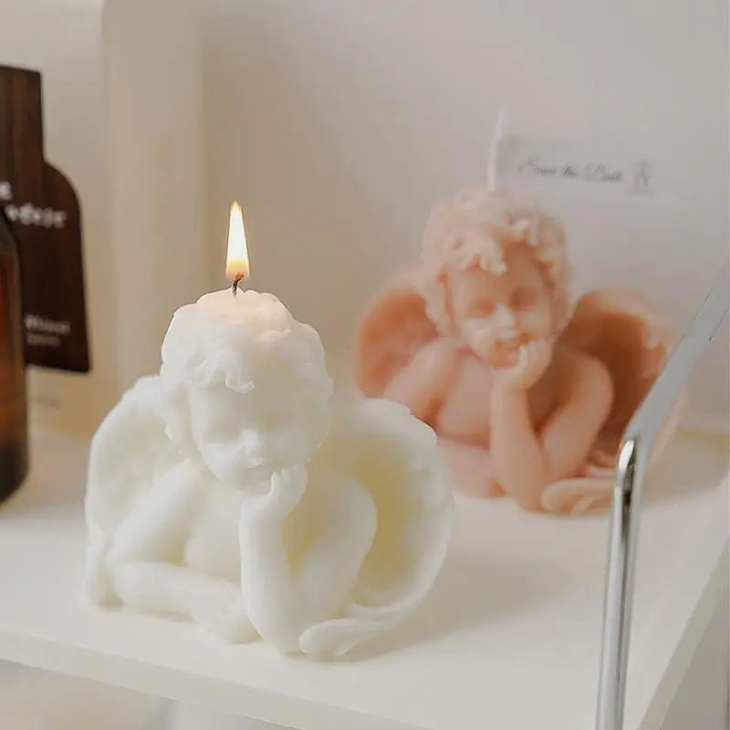 Angel Aroma Candle Ins Style Birthday Accompaniment Valentine'S Day Decorative Ornament Scented Candle Romantic Atmosphere Props