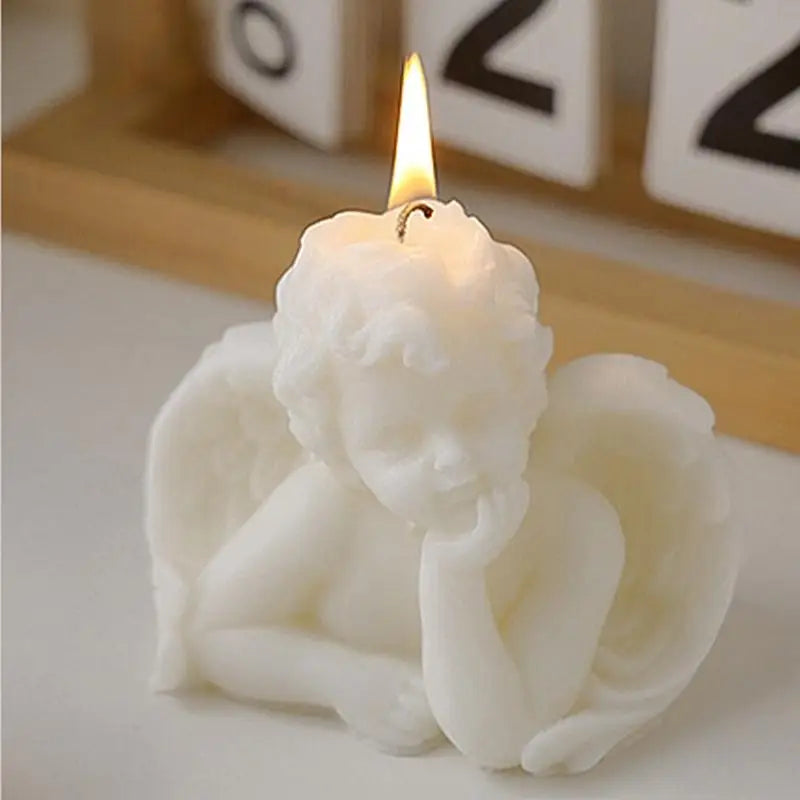Angel Aroma Candle Ins Style Birthday Accompaniment Valentine'S Day Decorative Ornament Scented Candle Romantic Atmosphere Props