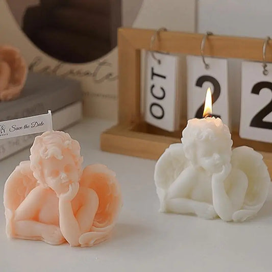 Angel Aroma Candle Ins Style Birthday Accompaniment Valentine'S Day Decorative Ornament Scented Candle Romantic Atmosphere Props