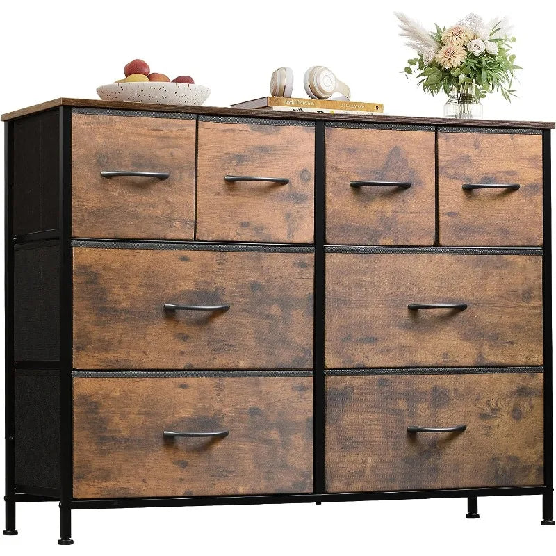 With 8 Drawers, Wide Fabric Dresser for Storage and Organization, Bedroom Dresser, Chest of Drawers