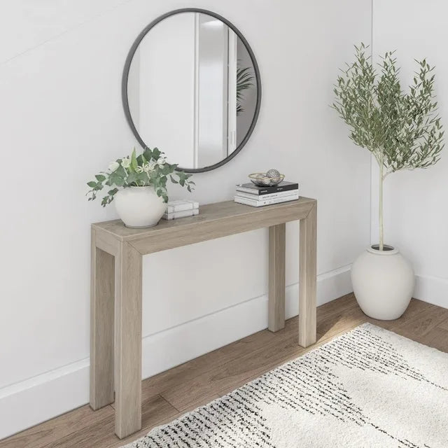 Plank+Beam Modern Solid Wood Console Table, 46.25”, Sofa Table, Narrow Entryway Table for Hallway, behind the Couch, Living Room
