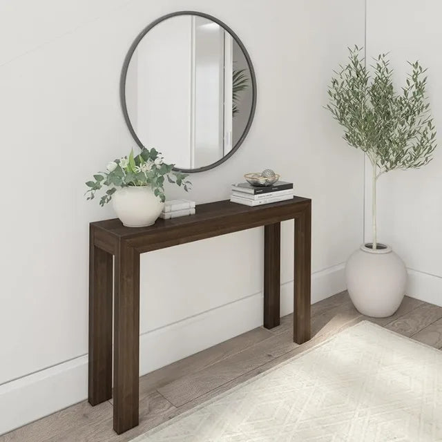Plank+Beam Modern Solid Wood Console Table, 46.25”, Sofa Table, Narrow Entryway Table for Hallway, behind the Couch, Living Room