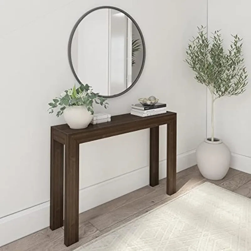 Plank+Beam Modern Solid Wood Console Table, 46.25”, Sofa Table, Narrow Entryway Table for Hallway, behind the Couch, Living Room